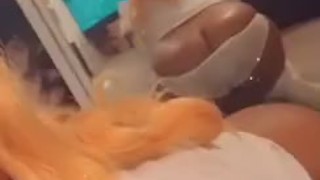 In the mirror shaking my ass
