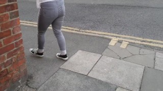 ⭐ Alice - Very Public Wetting Outside Closed Public Toilets! Pee Accident!