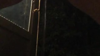 Pissing Naked Outside in the Dark Night Be Mature milf