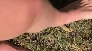 Crunching Leaves and Dirty Feet Walking Barefoot Outside
