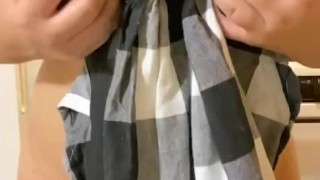 Playing with my breast - Breast Drop