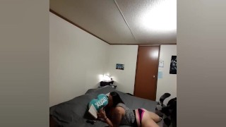 Nerdy Babs Smoking and Pillow Humping 