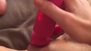 Cumming in a minute with dildo