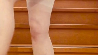 Annabel’s seamed stockings & heels 