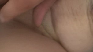 Big horny cock fucking my wet pussy and covering his pre cum on my pussy lips while I rub my clit