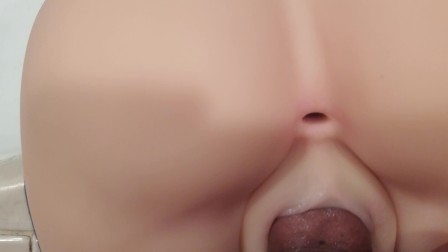hung 18 year old trys fleshlight pussy