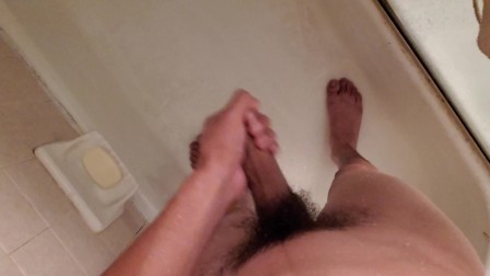 Cumshot in the shower tricked my friend with a fake snapchat
