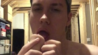 19 year old Jesse Gold fucks a toy and cums