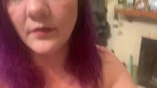 Big boobs and fishnet strapon