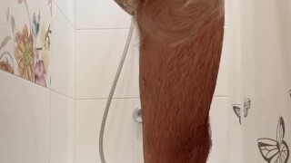 I pee, lather and masturbate in the bathroom ...