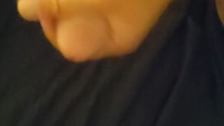 Made my sissy boy jerk off while I put on my strap on