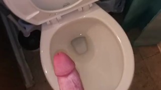 Hard Jerking of my cock to completion.
