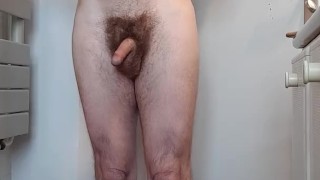 Cumshot after combing my nipples #3