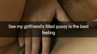 When someone cums in my girlfriend's pussy, I'm always getting horny and hard.