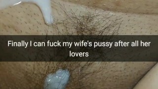 Cuckold husband fuck wife pussy after all her lovers. Cheating Sloppy seconds [Snapchat. Cuckold]