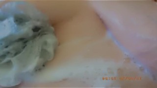Little shower peak soapy titties 