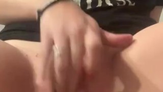 Playing with my tight pussy 