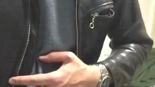 Leather jacket guy
