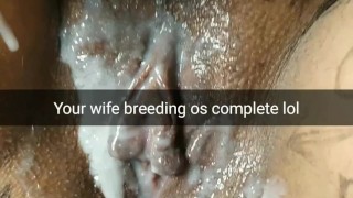 Your wife after breeding gangbang with cum creampie dripping pussy [Cuckold. Snapchat]