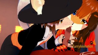 Furry Yaoi Hentai 3D - Threesome Horse Luis (Horse) Naru (Fox) & Shiro (Dog)