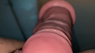 Horny Big Clit Rubbing On Toy