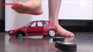 This miniature collectible car costs 30 euros and my girlfriend destroyed it with her feet