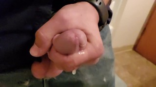 Hard orgasm in slow motion (male masturbation)