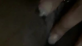 Pierced ebony pussy leaking cum cream pie 