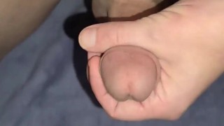 Slim White Bottom Takes A Piss With An Erection - Can you see it in slow motion, too? Yes you can!