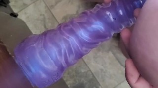 Tit play dildo blowjob