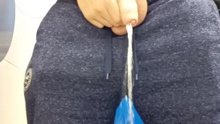 Big cock in public toilet piss