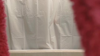 Nude Hotwife having a shower