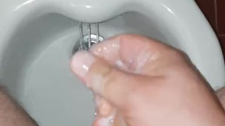 Washing my hairy dick after a good handjob