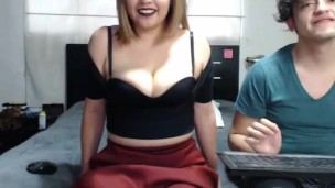Complete chaturbate webcam show whit a Natural Big titted teen and multiple orgasm