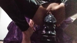 Massive dildo stretch training