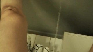 Emptying my very full bladder inside my boxers