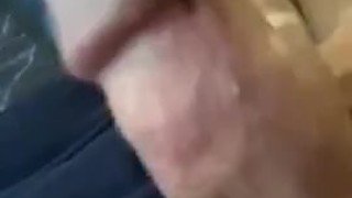 Stroking my hard cock 