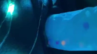 Ebony String Light Babe Plays With Tight Wet Pussy