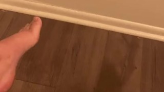 Secretly pissing while I touch myself 