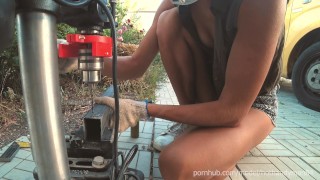 DIY Floating Table 2 - Drill Holes 4k HD Hothandyman NipSlip best moments (Music)