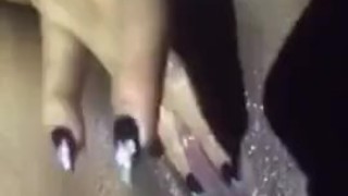 Playing with my wet pussy in the car
