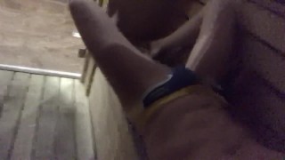 Hot and wet twink in sauna