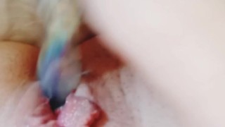 Moaning playing with wet pussy