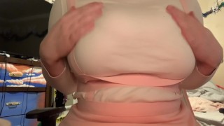 playing with my big tits :)