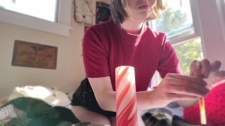 Little stoner slut strips and takes bong rips