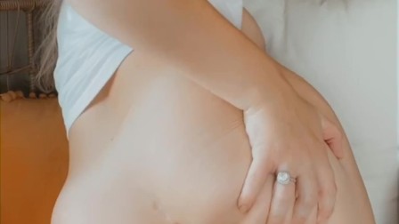 Pregnant Lactating Blonde Hooters Waitress 32GG Bouncing Huge Boobs Sucks Tittyfucks & Rides DIldo