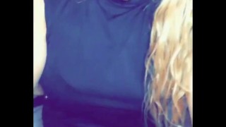 Snapchat compilation in boots, pantyhose, and a little black dress.