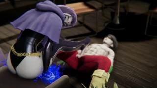 Titans Raven Footjob on Robin (japanese)