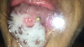 Glass tongue licking and kissing (Short version)