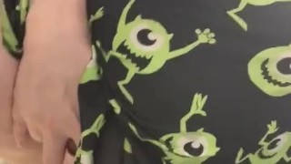 Goth tattooed altgirl PISS in public bathroom